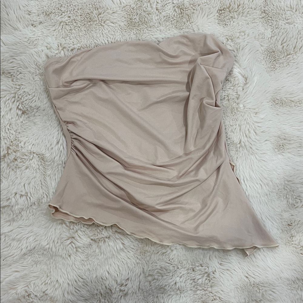 SHEIN Cream Strapless Women's Tube Top